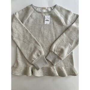 NWT Crewcuts Girls Size 12 Grey Ruffled Sweatshirt